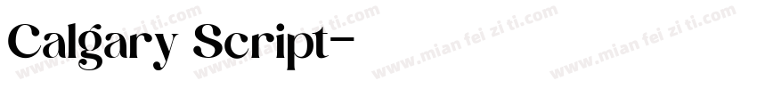 Calgary Script字体转换